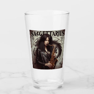 Sagittarius Zodiac Musician Saxophone  Glass