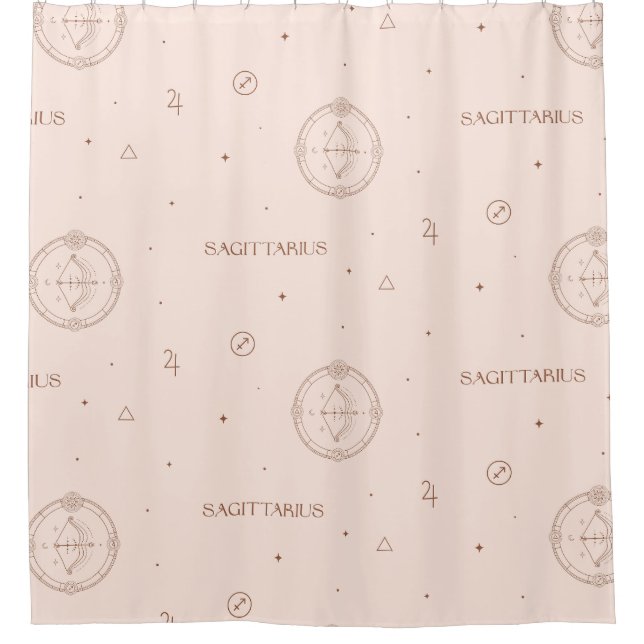 Sagittarius Zodiac Pattern in Brown and Burgundy (Front)