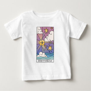 Sagittarius Zodiac Sign Abstract Art Vintage Baby T-Shirt