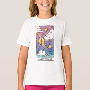 Sagittarius Zodiac Sign Abstract Art Vintage T-Shirt