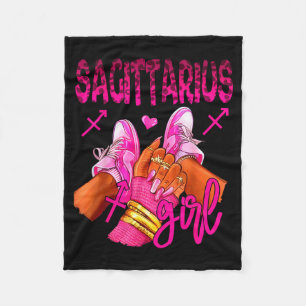 Sagittarius Zodiac Sign Birthday Queens Horoscope Fleece Blanket