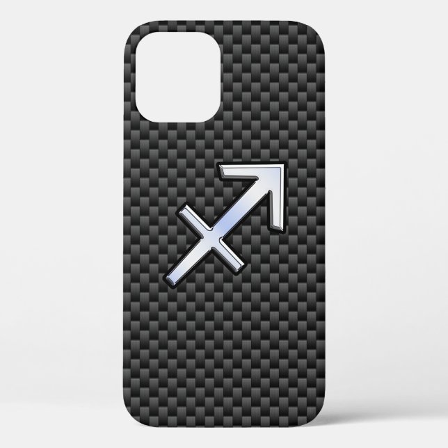 Sagittarius Zodiac Sign Carbon Fiber Style Case-Mate iPhone Case (Back)