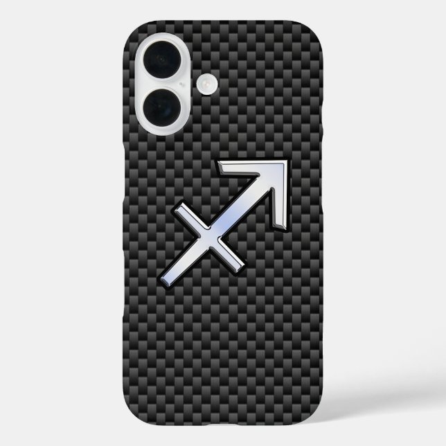 Sagittarius Zodiac Sign Carbon Fibre Style Case-Mate iPhone Case (Back)