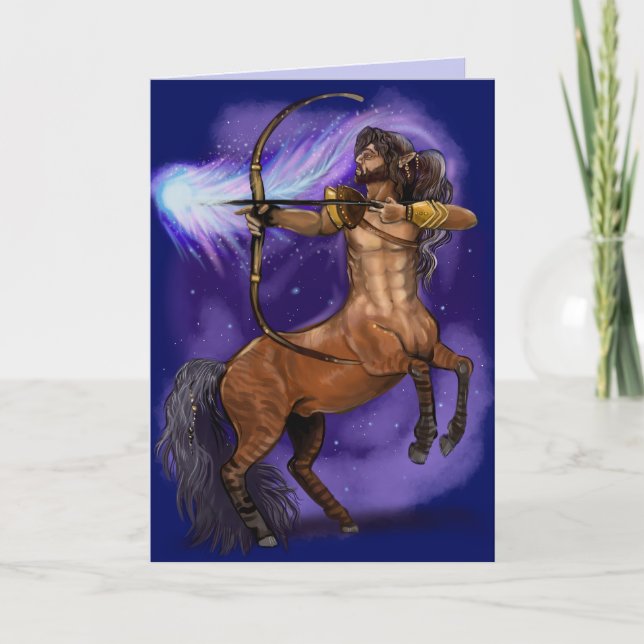 Sagittarius Zodiac Sign Card (Front)