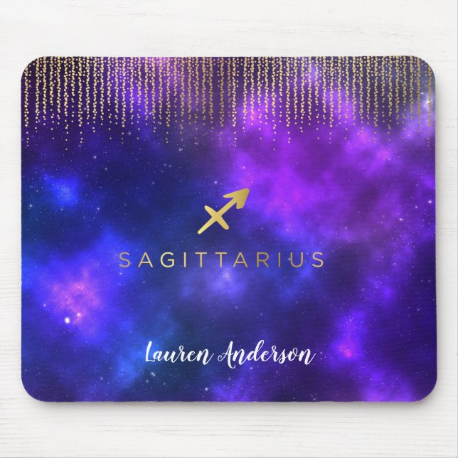 Sagittarius  Zodiac Sign Computer Mousepad (Front)