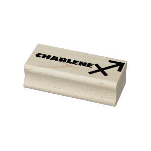 Sagittarius Zodiac Sign Cool Personalized Name Rubber Stamp