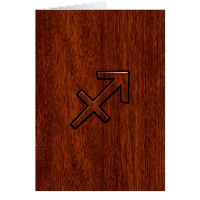 Sagittarius Zodiac Sign in Mahogany Style (Front)