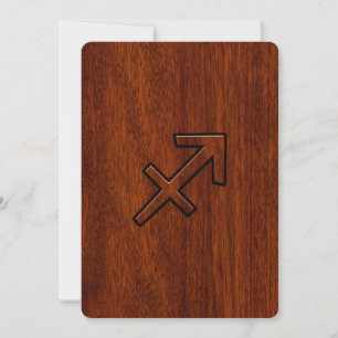 Sagittarius Zodiac Sign in Mahogany Style