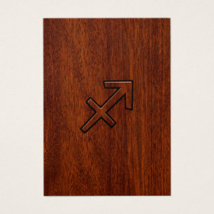 Sagittarius Zodiac Sign in Mahogany Style