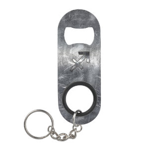 Sagittarius Zodiac Sign in Silver Steel look Mini Bottle Opener