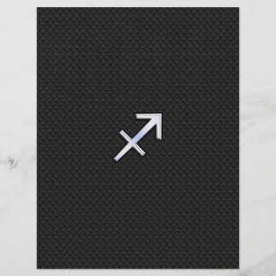 Sagittarius Zodiac Sign on Black Snake Skin Decor