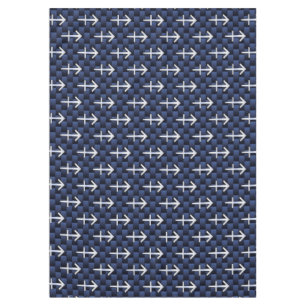 Sagittarius Zodiac Sign on Blue Carbon Fibre Print Tablecloth