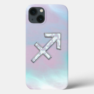 Sagittarius Zodiac Sign on Mother of Pearl Decor iPhone 13 Case