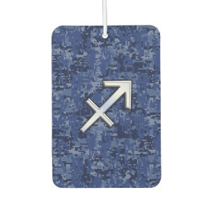 Sagittarius Zodiac Sign on Navy Digital Camouflage Air Freshener