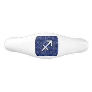 Sagittarius Zodiac Sign on Navy Digital Camouflage Ceramic Drawer Pull