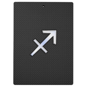 Sagittarius Zodiac Sign on Snake Skin Style Clipboard