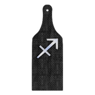 Sagittarius Zodiac Sign on Snake Skin Style Cutting Board