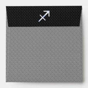 Sagittarius Zodiac Sign on Snake Skin Style Envelope