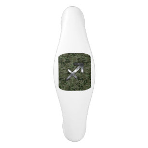 Sagittarius Zodiac Sign on Woodland Camouflage Ceramic Cabinet Pull