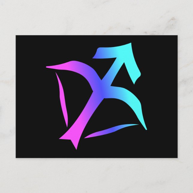 Sagittarius Zodiac Sign Postcard (Front)