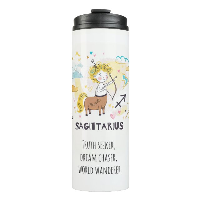 Sagittarius zodiac sign thermal tumbler (Front)