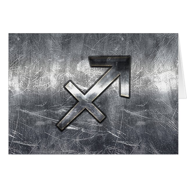 Sagittarius Zodiac Silver Distour Steel look (Devant horizontal)