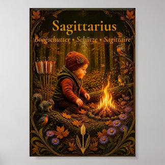 Sagittarius Zodiac Small Art | Dreamy Astrology Poster