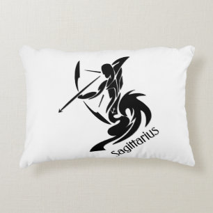 Sagittarius Zodiac Symbol and Sign Accent Pillow
