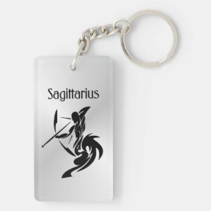 Sagittarius Zodiac Symbol and Sign Keychain