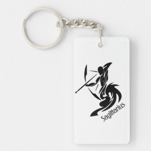 Sagittarius Zodiac Symbol and Sign Keychain