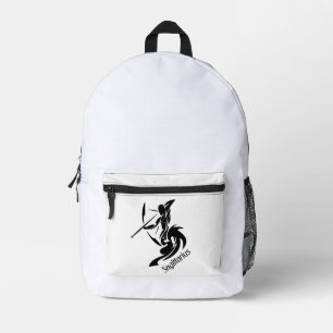 Sagittarius Zodiac Symbol and Sign Printed Backpack
