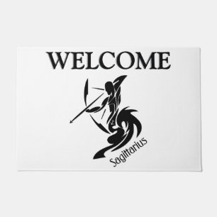 Sagittarius Zodiac Symbol and Sign Welcome Doormat