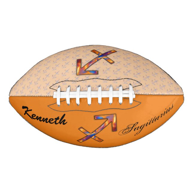 Sagittarius Zodiac Symbol Element by K Yoncich Football (Front)