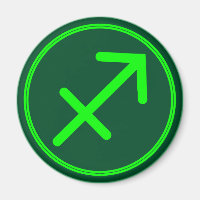Sagittarius Zodiac Symbol Green Mix