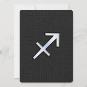 Sagittarius Zodiac Symbol on black snake skin