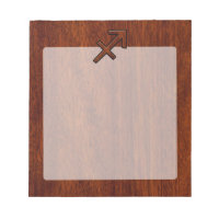 Sagittarius Zodiac Symbol on Mahogany Wood Decor