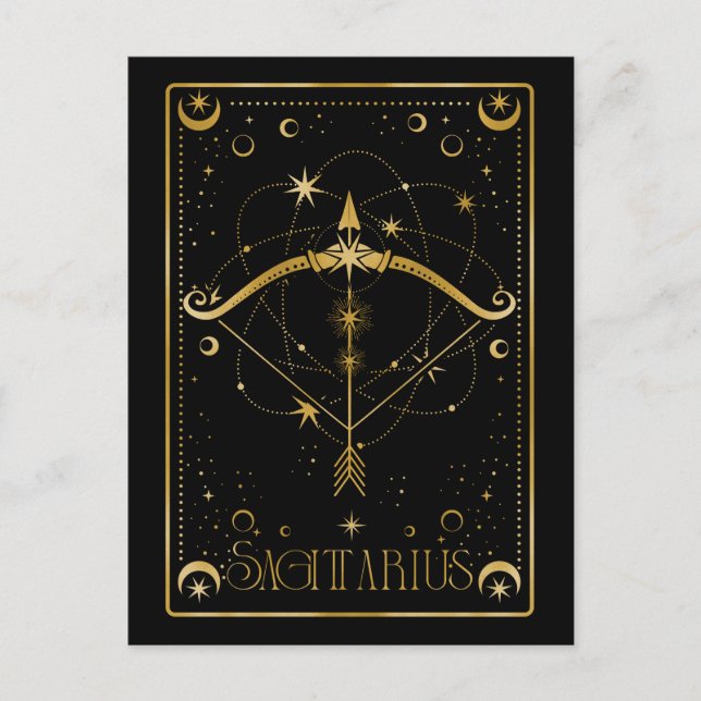 Sagittarius zodiac symbol postcard (Front)