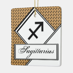 Sagittarius Zodiac Symbol Standard by K Yoncich Ceramic Ornament