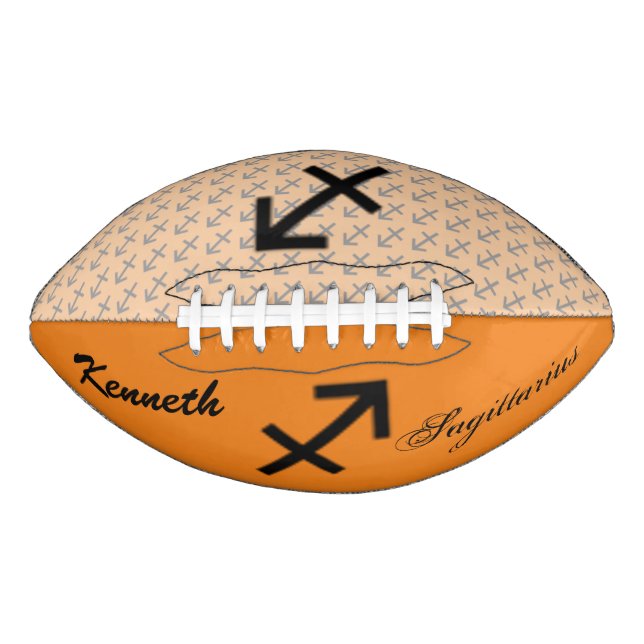 Sagittarius Zodiac Symbol Standard by K Yoncich Football (Front)