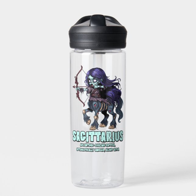 Sagittarius Zombie Water Bottle (Front)