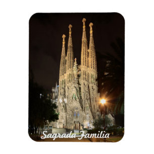 Sagrada Familia at night Magnet