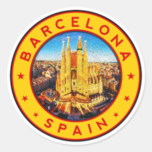 Sagrada Familia Barcelona  Classic Round Sticker