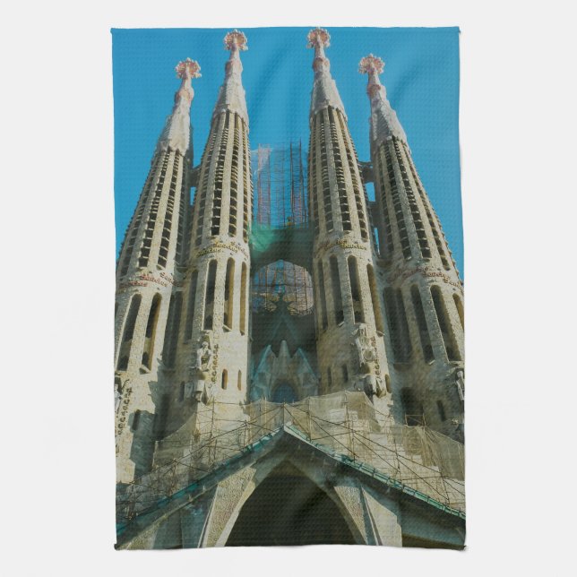 Sagrada Familia, Barcelona Kitchen Towel (Vertical)
