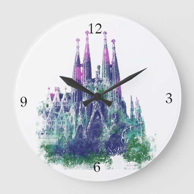 Sagrada Familia Barcelona Large Clock (Front)