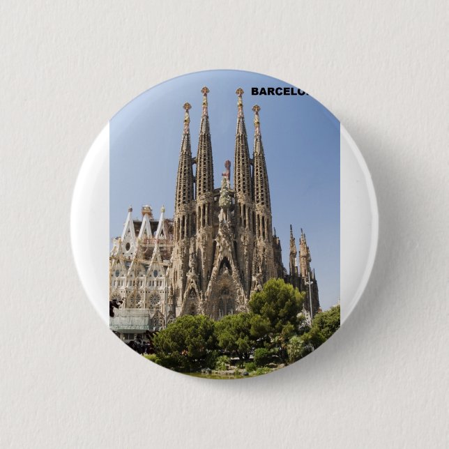 Sagrada Familia Barcelona Spain 2 Inch Round Button (Front)