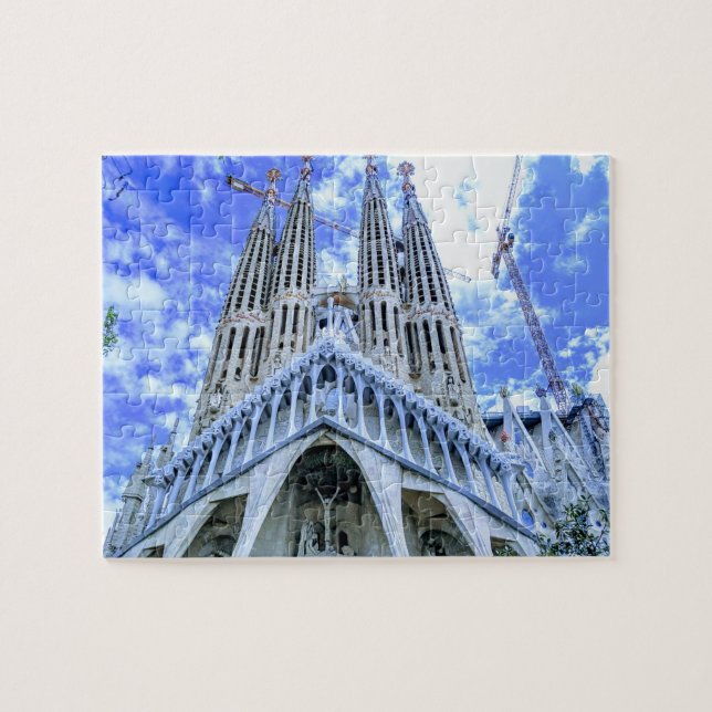Sagrada Familia Barcelona Spain Basilica Landmark Jigsaw Puzzle (Horizontal)