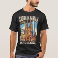 Sagrada Familia Barcelona Spain Vintage Travel Pos