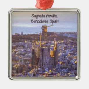 Sagrada Familia Catholic Church, Barcelona, Spain Metal Ornament