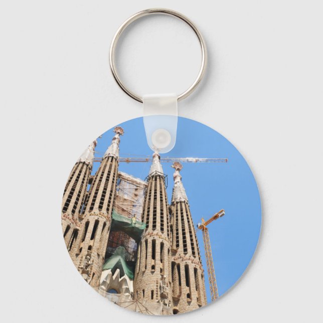 Sagrada Familia in Barcelona, Spain Keychain (Front)