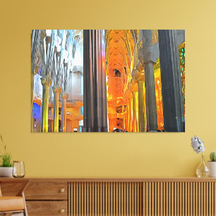 Sagrada Familia Interior Barcelona Wall Art Gaudi